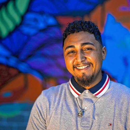 Alexis Diaz DeJesus manages the Holyoke Farmers Market and  mentors Holyoke youth.