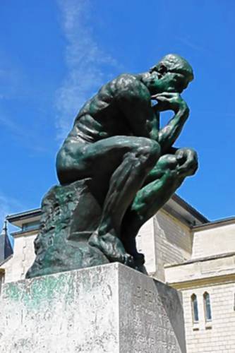 The Thinker by sculptor Auguste Rodin.