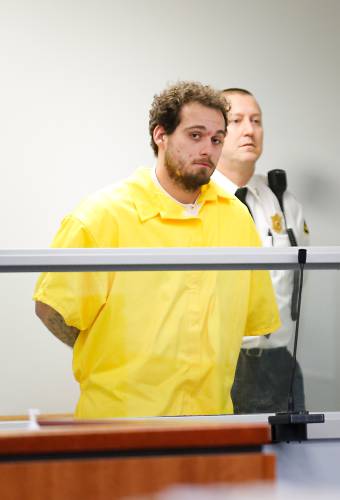 Marc  Veturis is shown during his arraignment in Eastern Hampshire District Court in Belchertown in January 2023.