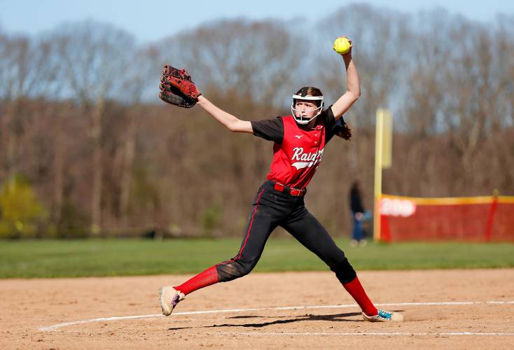 Hampshire Regional pitcher Rachael Hickox (7) throws against Easthampton in the top of the second inning Friday in Westhampton.