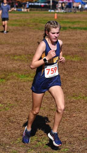 Northampton’s Mairead O’Neil helped the Blue Devils qualify for the MIAA Division 2 Championship on Saturday.