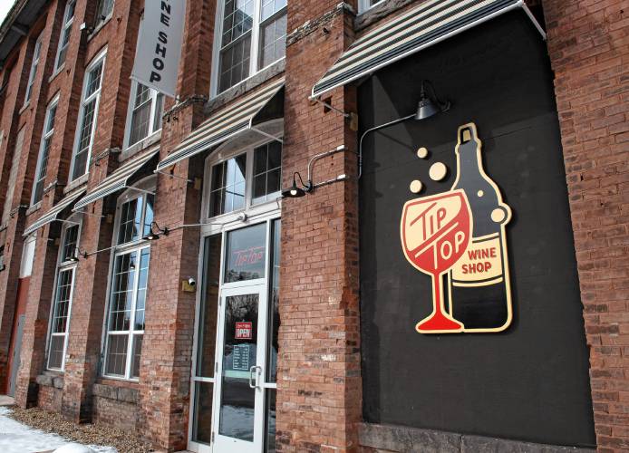 Tip Top Wine Shop, located in the back of the Paragon Arts and Industry Building in Easthampton, is owned by Miranda Brown and Lauren Clark.   