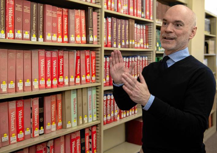 Peter Sokolowski, editor at large at Merriam-Webster, says he feels fortunate still to be doing a job he loves after 30 years at the Springfield dictionary company. A number of other American dictionary companies have folded during that time, something he calls “a joyless turns of events.”