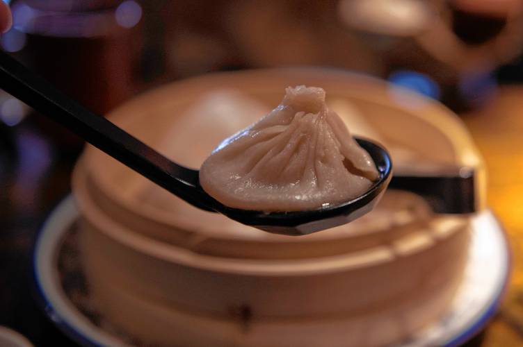 Soup dumplings at Lau Hu Tong, a new Chinese restaurant in Amherst owned by Scott Zhang.