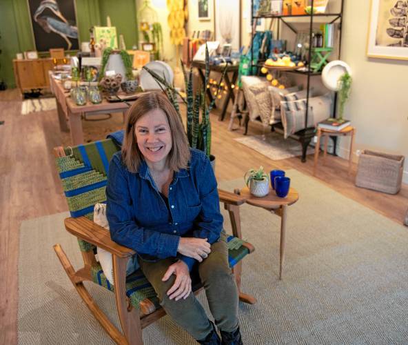 Deborah Noyes  opened  Botanica Home in Amherst last month. The shop is located at 191 North Pleasant St., the former home of The Blue Marble. Noyes, a self-described collector,  sells glass and barware, linens, lamps, artwork, jewelry, candles and live and fake plants at the store.     