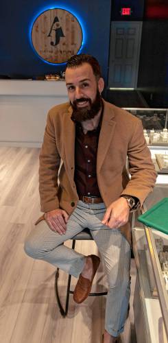 James Murning will hold a grand opening for his new Easthampton store, Aurora Jewelers ,at 106 Union St. on Saturday. 