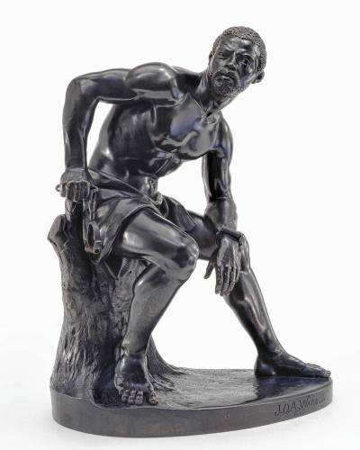 The inspiration for the exhibit was based upon the artists’ interpretation of John Ward’s 1863 statuette “The Freedman.” It is considered to be the first bronze rendering of a liberated enslaved person.
