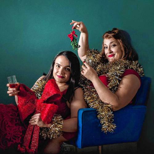 The Sweetback Sisters, led by vocalists Emily Miller, left, and Zara Bode, come to Northampton’s Academy of Music Dec. 21 for the Country Christmas Singalong Spectacular.