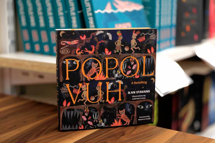Restless Books’ “Popol Vuh: A Retelling” is a prose retelling of the Maya myth of creation, written by Ilan Stavans, the company’s publisher and a prolific writer of many genres. The story is illustrated by Salvadoran folk artist Gabriela Larios and introduced by author, diplomat, and environmental activist Homero Aridjis.