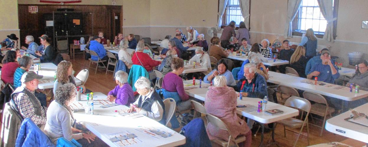People play bingo to support the Re-imagine Goshen Center project at the Town Hall, Nov. 12.
