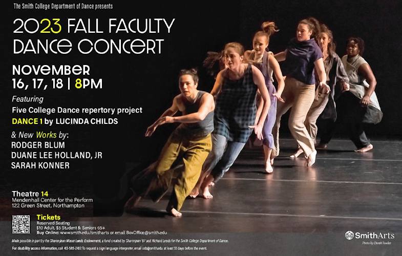 Smith College’s Fall Faculty Dance Concert takes place at the college’s Mendenhall Center Nov. 16-18.