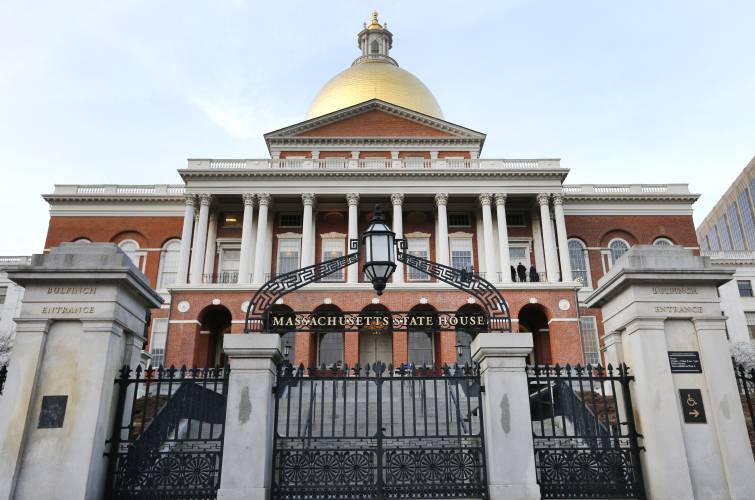 The Massachusetts State House is shown in 2019.