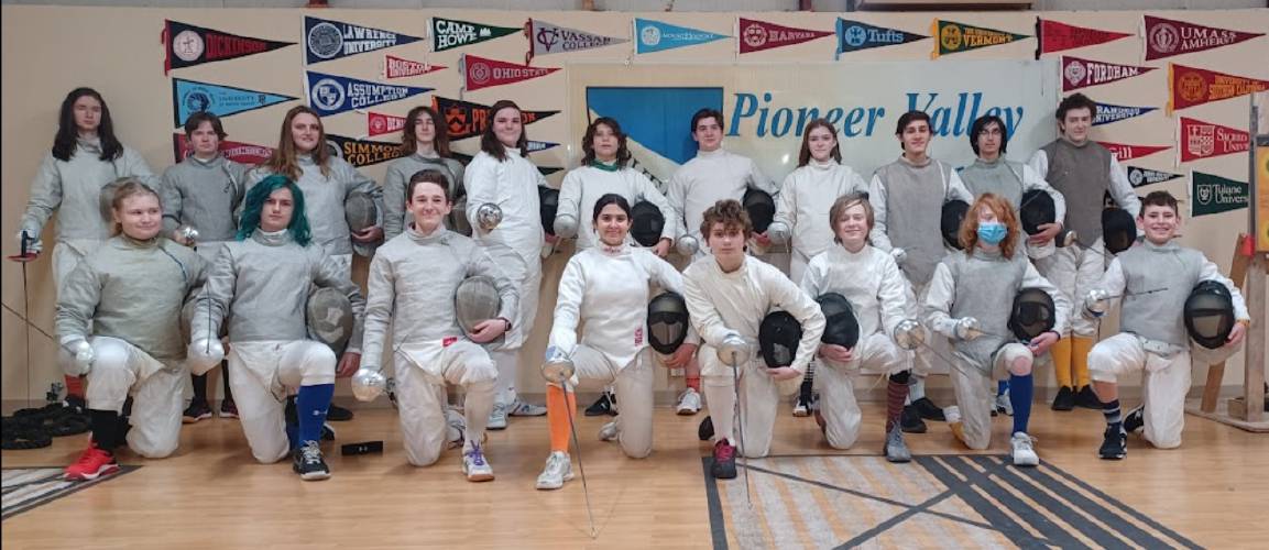 The Northampton fencing team (above) competed in the Massachusetts state fencing championships on Feb. 25, as both the boys and girls teams participated in the single-elimination tournament in Cambridge, Mass.
