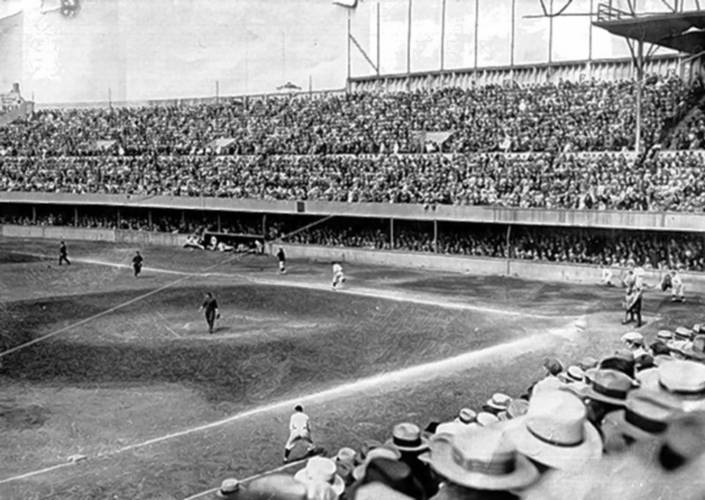 Seals Stadium, site of minor league baseball in San Francisco, circa 1924. Alice Marble’s favorite sport when she was younger was baseball; she practiced on this field as a young teen.