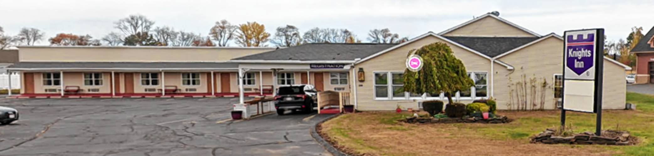 The Knights Inn at 208 Russell St. in Hadley has been selected by the state as a  supplemental shelter for unhoused Massachusetts families, with 34 individuals from four families recently placed there.