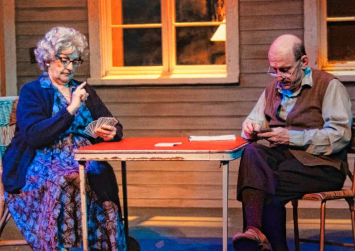 Candace and Raye Birk are seen here performing in the Minneapolis region, circa 2016-2017, in  “The Gin Game,” a dark drama about two residents of a senior citizens home.