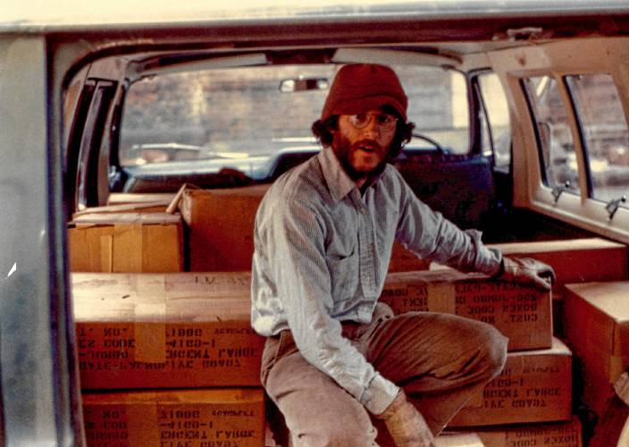 Rescue mission: Aaron Lansky, seen here circa early 1980s, was once told there were likely only 70,000 Yiddish books left in the world. Today the Yiddish Book Center has 1.5 million.