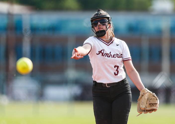 Amherst pitcher Sofia Holden struck out 21 batters in a 4-1 win over Pope Francis on Tuesday.