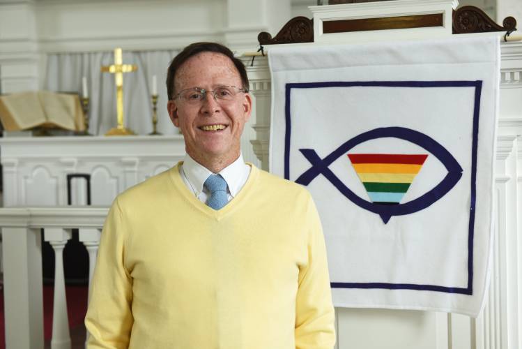 Monday’s standout begins at 8:30 a.m. and will continue through 9:30. At 9:15, people are invited to gather outside the First Congregational Church of Sunderland to hear remarks from the Rev. Randy Calvo, pictured, along with a reading of Martin Luther King Jr.’s words on his belief in nonviolence.