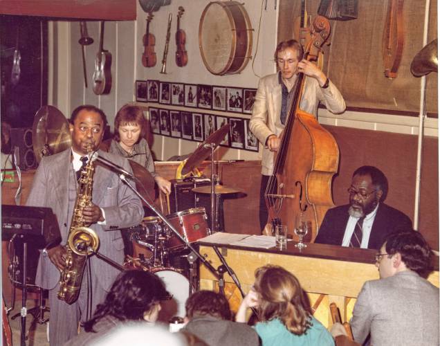 Saxophonist Archie Shepp and his band performing at the Iron Horse.