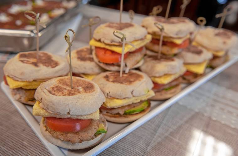 Ultimate breakfast sandwiches made during the recent chef training session at Smith College.