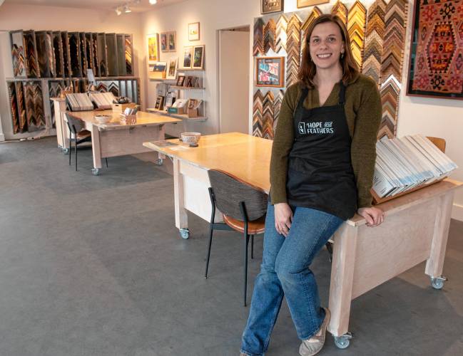 Michelle Raboin, owner of Hope and Feathers, says the new spot at 238 Bridge St. in Northampton will give the business much more  room than the company’s longtime home in Amherst. 