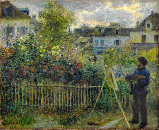 Pierre-Auguste Renoir’s “Claude Monet Painting in His Garden at Argenteuil” (1873).