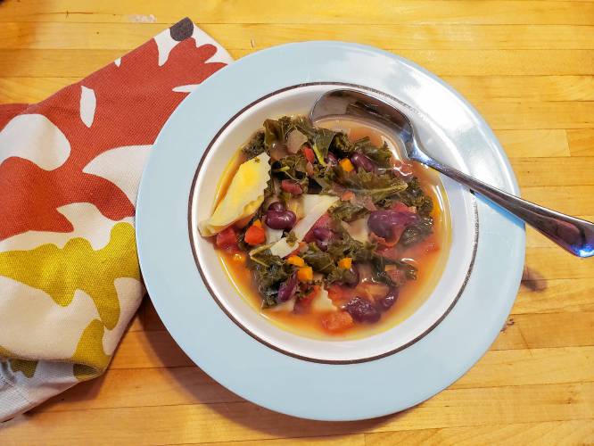Many kind readers have told me they love this column, but wouldn’t dream of cooking the recipes. This soup may change that; it’s based on opening cans and packages.