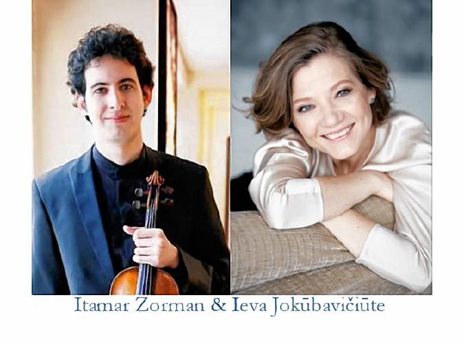 Classical music is on tap Feb. 24 at Sweeney Concert Hall at Smith College with violinist Itamar Zorman and pianist Ieva Jokubaviciute.