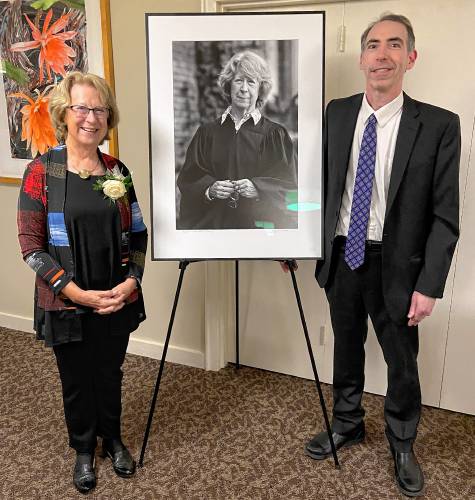 Hampshire County Bar Association President Attorney James B. Winston recently recognized Linda S. Fidnick, retired First Justice of the Hampshire Probate & Family Court,  for her 15 years on the bench.