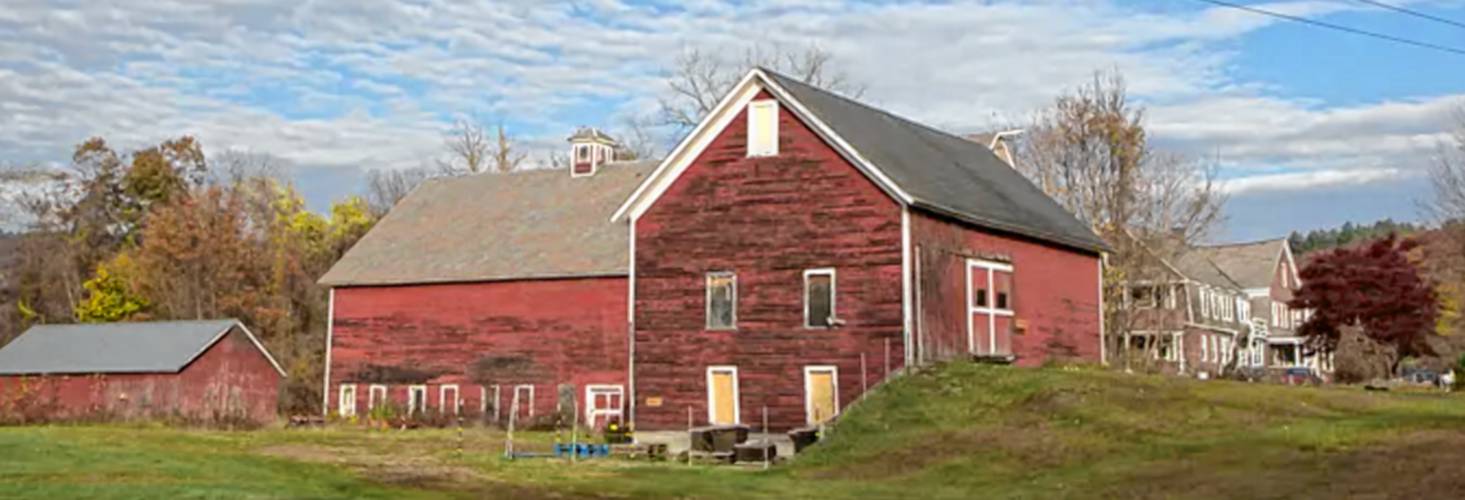The barn at the Greenfield Community Farm is the original barn on what was the Greenfield Poor Farm, which operated until the mid-1950s.